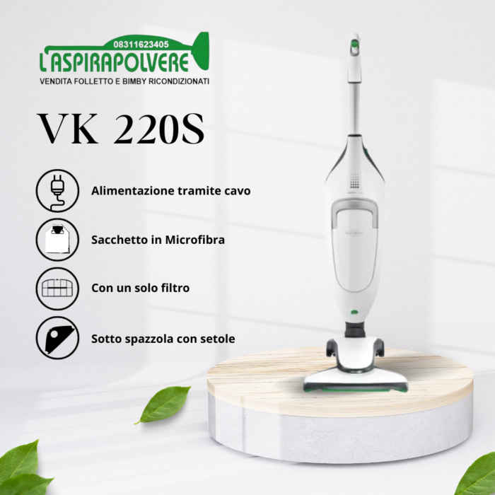729,00 €- VORWERK FOLLETTO VK220S - 24 MESI DI GARANZIA