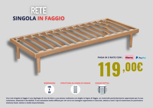 119,00 € - RETE SINGOLA IN FAGGIO