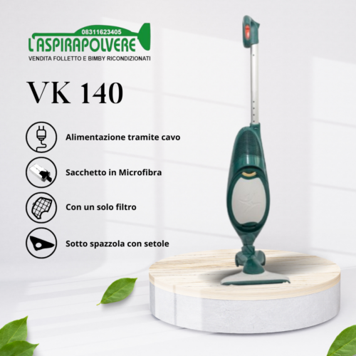399,00 €- VK 140 VORWERK FOLLETTO - GARANZIA 24 MESI